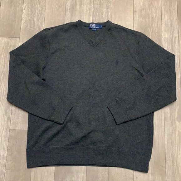 Mens‎ Polo Ralph Lauren V-Neck Cotton Sweater - Picture 1 of 5